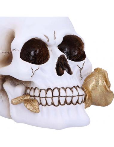 SKULL GOTHIC FLORAL FATE GOLDEN ROSE