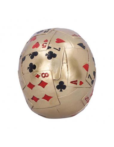 SKULL ORNAMENT HAND GOLDEN PLAYING CARD