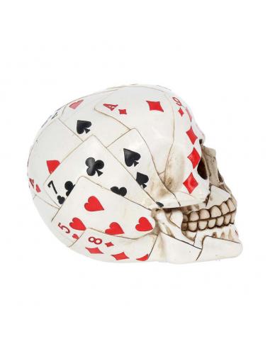 SKULL ORNAMENT HAND PLAYING CARD