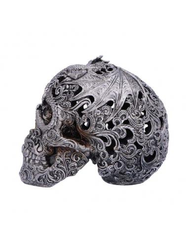 SKULL ORNAMENT SILVER CRANIAL DRAKOS