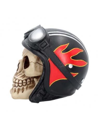 SKULL WITH HAT HELL FIRE BIKER HELMET