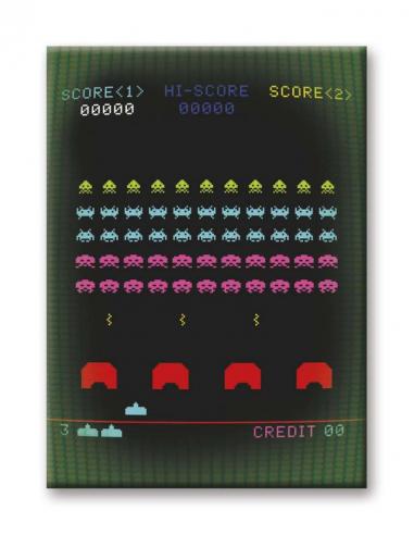 SPACE INVADERS ARCADE SCREEN FLAT MAGNET