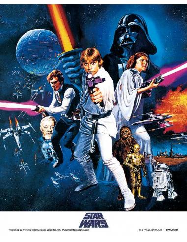 STAR WARS A NEW HOPE POSTER 3D