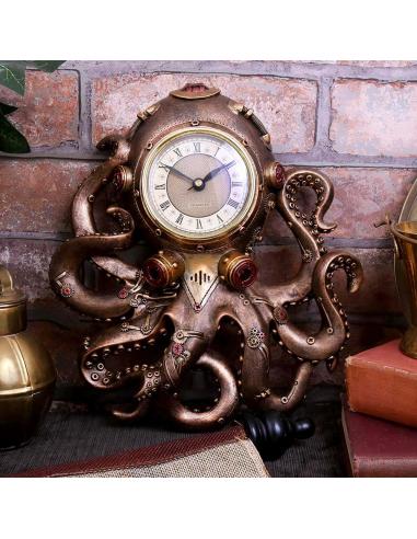 STEAMPUNK OCTOPUS SQUID WALL CLOCK