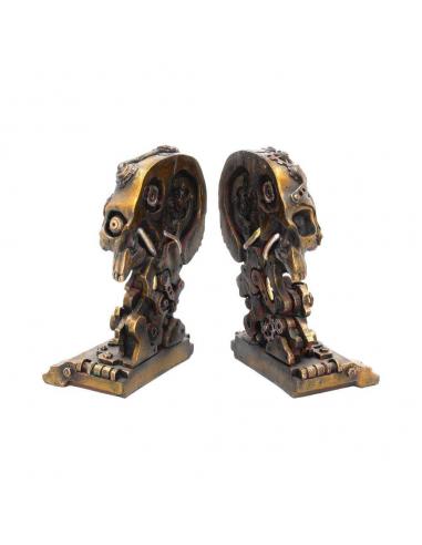 STEAMPUNK SKULL BOOKEND