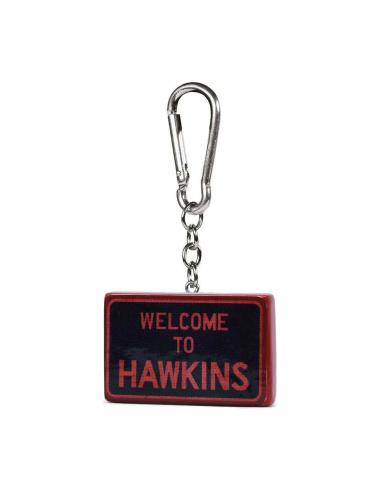 STRANGER THINGS HAWKINS SIGN KEYCHAIN 3D