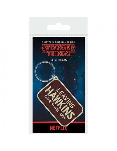 STRANGER THINGS LEAVING HAWKINS KEYCHAIN