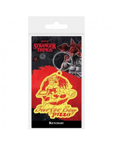 STRANGER THINGS SURFER BOY PIZZA KEYCHAI