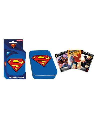 SUPERMAN PLAYING CARDS IN TIN GIFT BOX