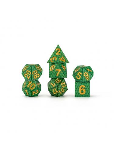 FanRoll Dragon Storm Sharp Edge Silicone Pack de Dados Green Dragon Scales (7)
