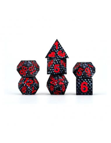 FanRoll Dragon Storm Sharp Edge Silicone Pack de Dados Black Dragon Scales (7)