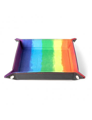 FanRoll FanRoll Bandeja plegable para dados Velvet Watercolor Rainbow