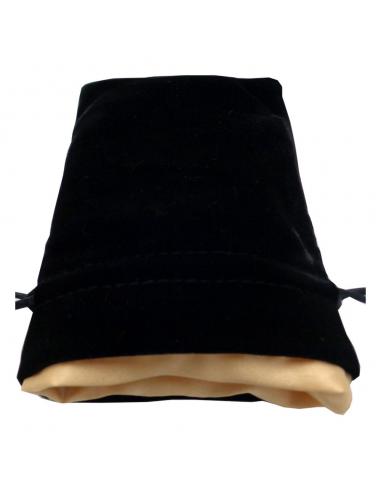 FanRoll FanRoll Bolsa para Dados Velvet Black with Gold Satin Small