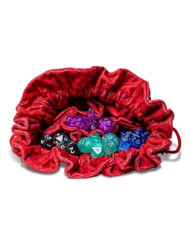 FanRoll Dragon Storm Bolsa para Dados con compartimentos Red Dragon Scales