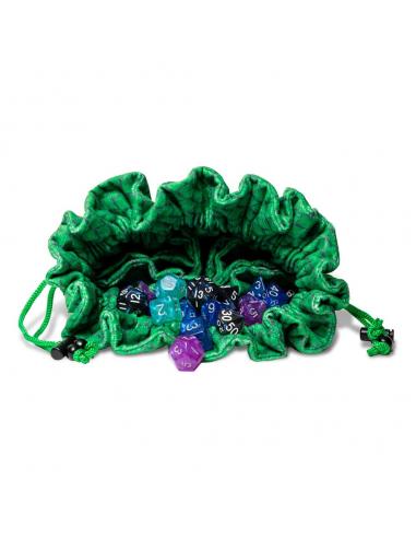 FanRoll Dragon Storm Bolsa para Dados con compartimentos Green Dragon Scales