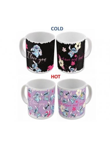 Stor Lilo & Stitch Taza sensitiva al calor Stitch & Angel 325 ml