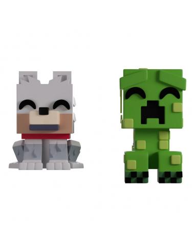 Youtooz Minecraft Co. Figuras Vinyl Wolf and Creeper Monitor Buddiez