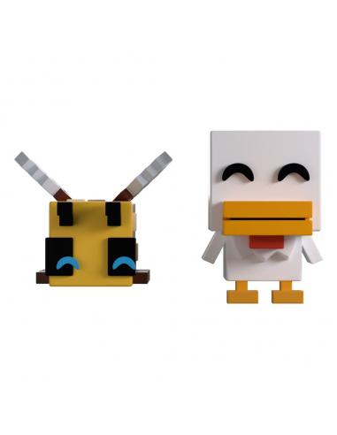 Youtooz Minecraft Co. Figuras Vinyl Bee and Chicken Monitor Buddiez