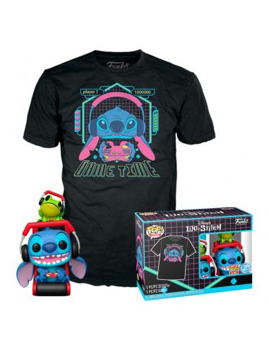 FUNKO Set Funko POP &#38; Tee Disney Stitch Gamer Stitch with Frog