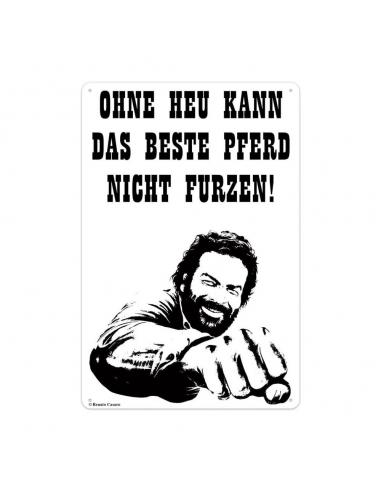 Blechwaren Fabrik Braunschweig Bud Spencer Placa de Chapa Pferd Faust 20 x 30 cm