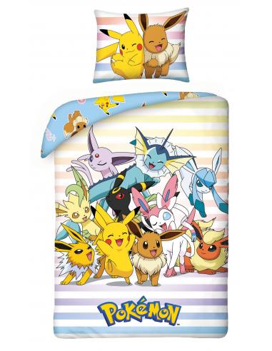 Halantex Pokémon Funda Nórdica Pikachu, Eevee & Friends 140 x 200 cm / 70 x 90 cm