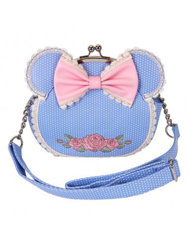 Loungefly Disney by Loungefly Bandolera Minnie Floral and Lace Kisslock