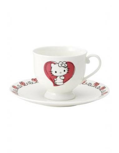 DIRECTION COMMERCIALE HELLO KITTY TAZA CON PLATO 240 ML SANRIO