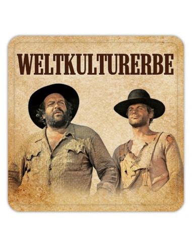 Blechwaren Fabrik Braunschweig Bud Spencer & Terence Hill Posavasos de hojalata Weltkulturerbe 10 x 10 cm
