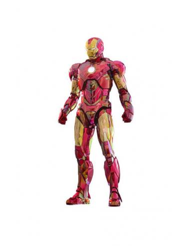 Hot Toys Iron Man Figura Movie Masterpiece Diecast 1/6 Iron Man Mark VI (Fractal Armor) Hot Toys Exclusive 33 cm