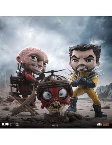 Iron Studios Deadpool & Wolverine Minifigura Mini Co. PVC Deadpool and Wolverine set Unmasked 14 cm