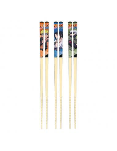 Skater Naruto Pack de 3 Palillos de bambú configure Team 7