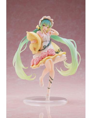 Taito Prize Hatsune Miku Estatua PVC Hatsune Miku Wonderland Figure Sleeping Beauty Reissue 18 cm