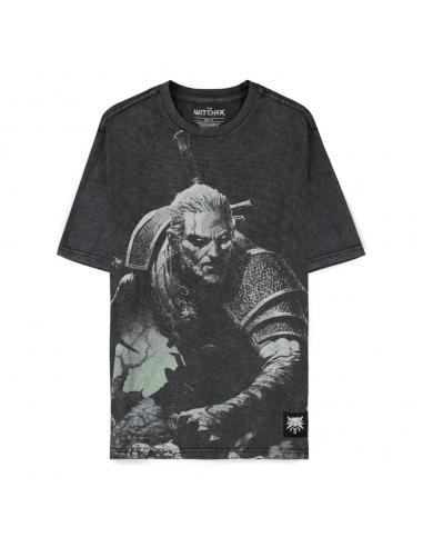 Difuzed The Witcher Wild Hunt Camiseta Geralt Washed talla L