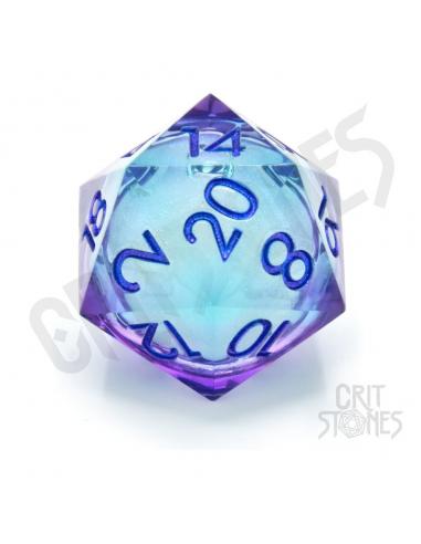 CritStones CritStones Liquid Core dados D20 Moonlight Mystery 3 cm