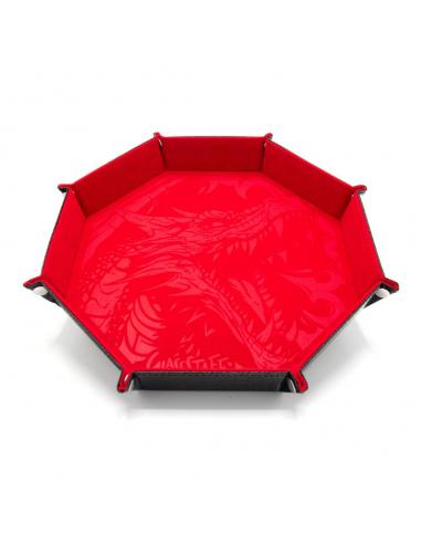 CritStones CritStones Bandeja plegable para dados Dragon Skin XL Edition Red
