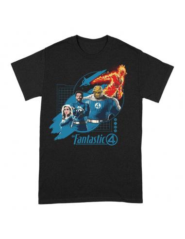 PCMerch Fantastic Four Camiseta Group Grid Blue