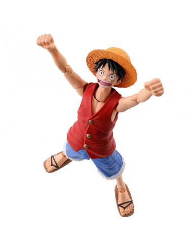TAMASHII NATIONS Figura S.H Figuarts Monkey D Luffy Romance Dawn One Piece 14cm