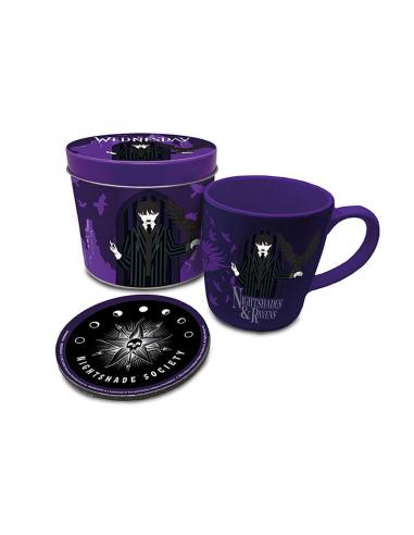 PYRAMID Lata regalo Taza + posavasos Miercoles Wednesday