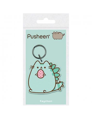 PUSHEEN PUSHEENOSAURUS RUBBER KEYCHAIN