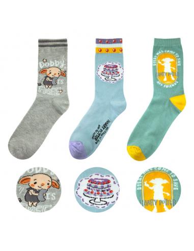 Cinereplicas Harry Potter Pack de 3 Pares de calcetines Dobby