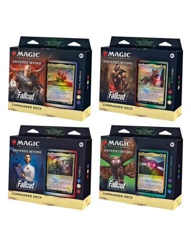 Wizards of the Coast Magic the Gathering Universes Beyond: Fallout Mazos de Commander Caja (4) inglés