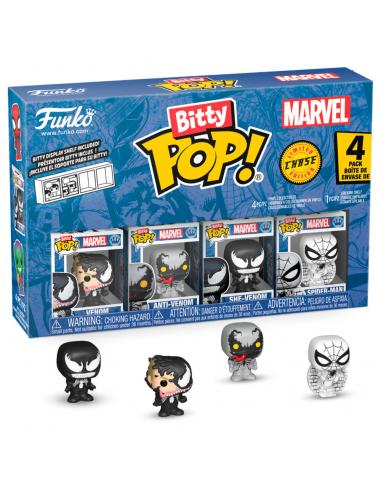 FUNKO Blister 4 figuras Bitty POP Marvel Spider-Man Venom