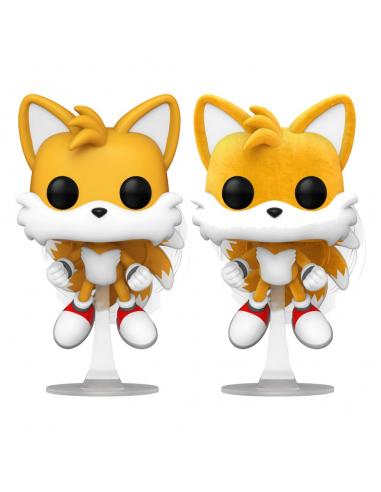 Funko Sonic The Hedgehog POP! Games Vinyl Figuren Tails(Flying)(FL) w/CH 9 cm Surtido (6)