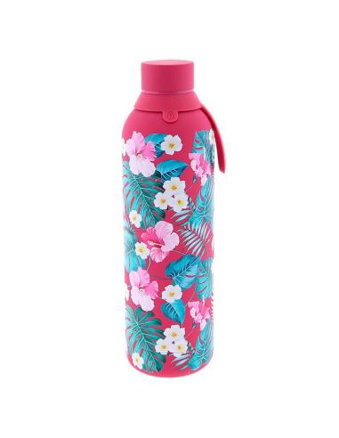 LOVELY STORY Botella termica Magenta Floral Exotico 710ml