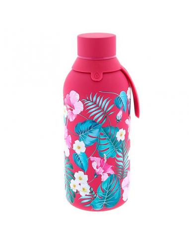 LOVELY STORY Botella termica Magenta Floral Exotico 500ml
