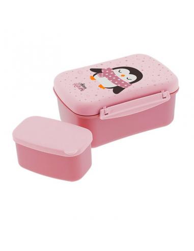 LOVELY STORY Sandwichera hermetica con placa refrigerante + cajita Pinguino