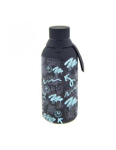 LOVELY STORY Botella termica Black Urban Graffiti 500ml