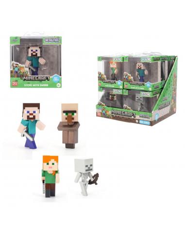 SIMBA TOYS ESPAÑA S.L.U. MINECRAFT EXPOSITOR 12 FIGURAS 7 CM METALFIGS