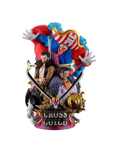 Megahouse One Piece Petitrama DX Estatua PVC Logbox Re Birth 03 Cross Guild 15 cm
