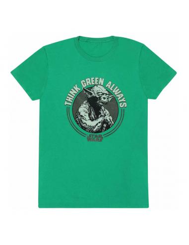 Heroes Inc Star Wars Camiseta Yoda Think Green talla S